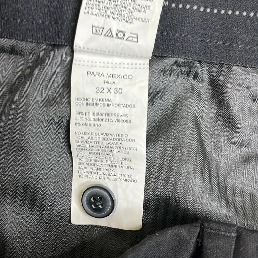 Perry Ellis Portfolio Flex Stretch waist grip black trouser pants, 32x30